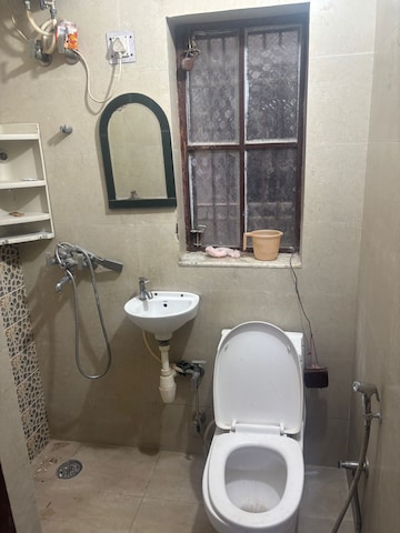 Bathroom in 3 BHK Apartment at Siddhi The Aristo, Shiprapath – for Rent