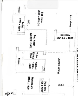 Master Plan in 3 BHK Apartment at New Town – for Sale