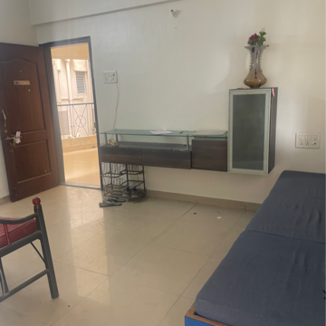 Living Room in 2 BHK Apartment at Shree Manibhadra Wakad Centre, Bhagwan Nagar – for Rent