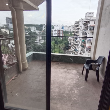 Balcony in 2 BHK Apartment at Sudhir Mandke Advantage CHS, Lulla Nagar – for Rent