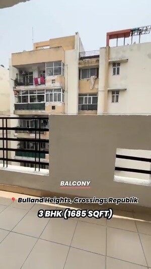 Balcony in 3 BHK Apartment at Bulland Heights, Sain Vihar – for Sale