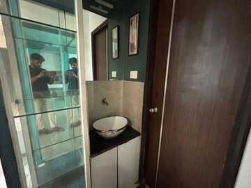 Bathroom in 2 BHK Apartment at Harmony Signature Towers, Owale – for Rent