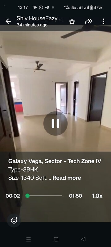 Furnished Amenities in 3 BHK Apartment at Eros Sampoornam, Sector 2 Greater Noida – for Sale