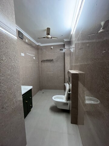 Bathroom in 3 BHK Builder Floor at Ansal Sushant Apartments, Sushant Lok I – for Rent