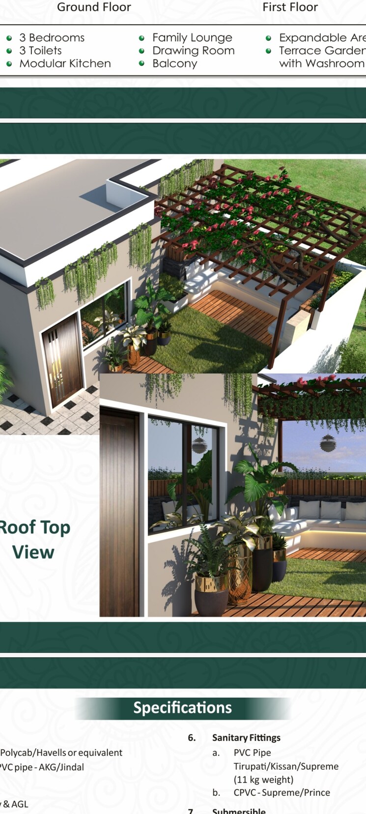 Exterior View, renowned-lotus-srishti 3 Bedroom 1550 Sq.Ft. Villa In Sain Vihar Ghaziabad 8962952