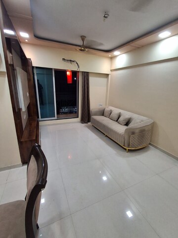 Living Room in 2 BHK Apartment at Cosmos Habitat, Majiwada – for Rent