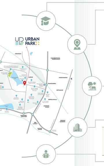 3 BHK Penthouse – Map Location View at SB Urban Park, Rachenahalli - for Sale