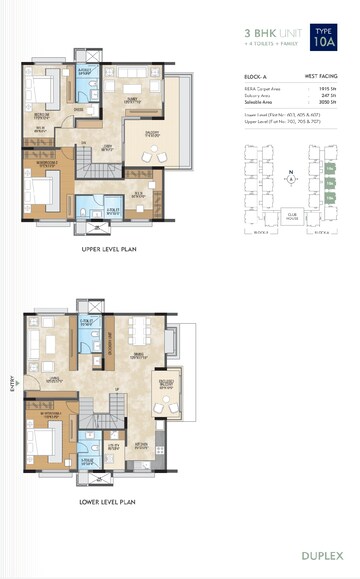 Floor Plan in 3 BHK Penthouse at SB Urban Park, Rachenahalli – for Sale