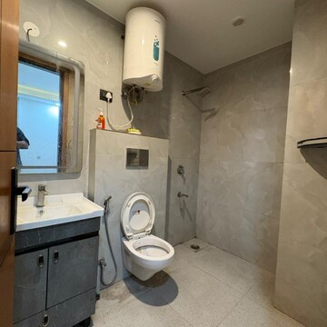 Bathroom in 3 BHK Apartment at Chattarpur – for Rent