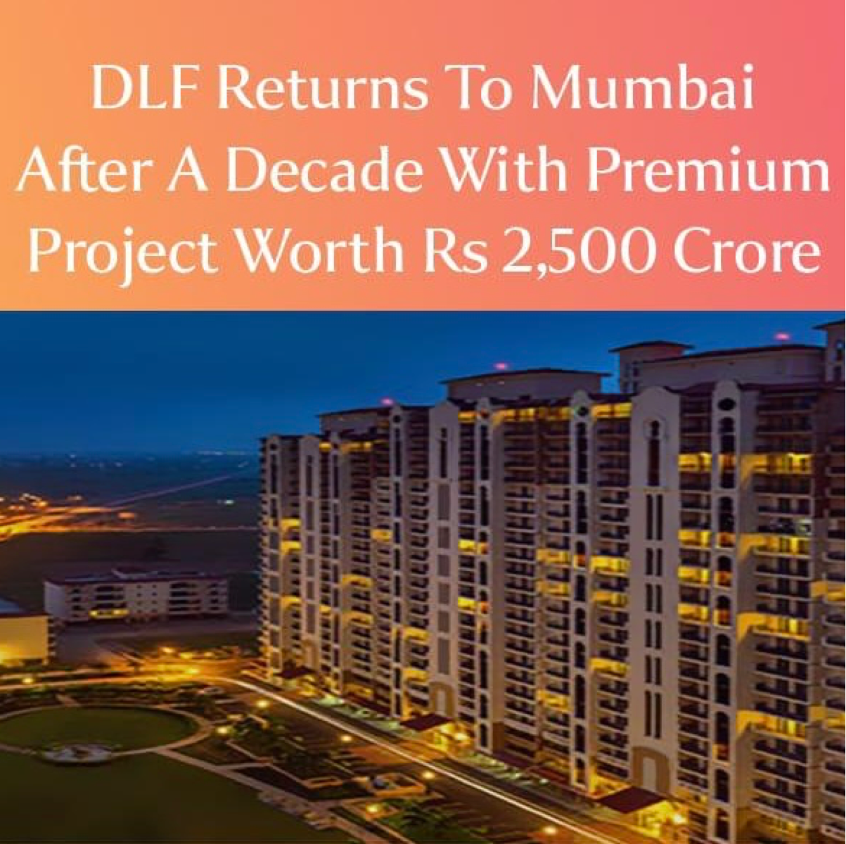 3 BHK Apartment For Sale in DLF The Westpark