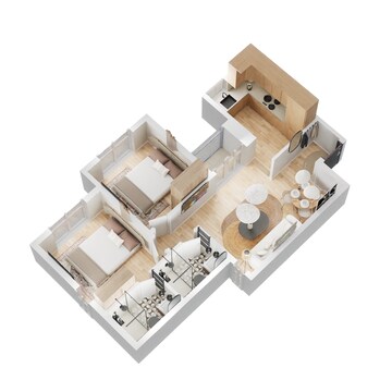 Floor Plan in 2 BHK Apartment at Shriram 107 South East, Attibele – for Sale