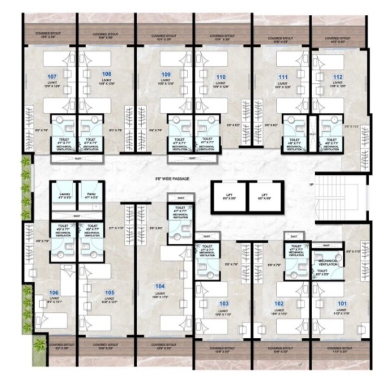 Floor Plan, balewadi Studio 210 Sq.Ft. Apartment In Balewadi Pune 8963987