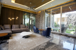 Living Room in 6+ BHK Villa at Sindhu Bhavan Road – for Sale