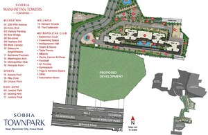 Master Plan in 3 BHK Apartment at Sobha Manhattan Towers Town Park, Hosur Road – for Sale