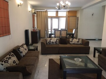 Living Room in 4 BHK Builder Floor at Sushant Lok I – for Rent