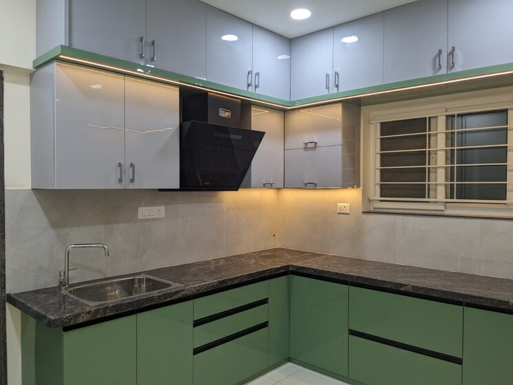 Kitchen, hallmark-skyrena 3 Bedroom 1935 Sq.Ft. Apartment In Narsingi Hyderabad 8964854