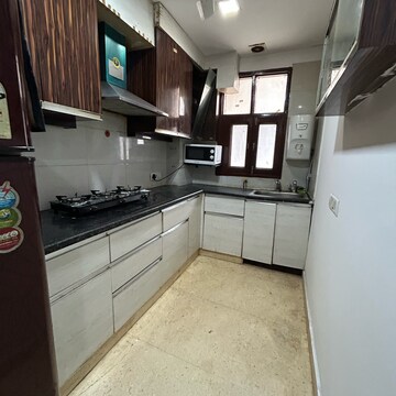 Kitchen in 3 BHK Builder Floor at Kotla Mubarakpur – for Rent