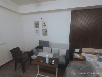 Living Room in Studio Apartment at Gaur Runway Suites, Gaur Yamuna City – for Rent