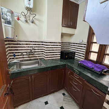 Kitchen in 2 BHK Builder Floor at Kotla Mubarakpur – for Rent