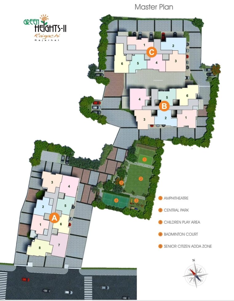 Master Plan, loharuka-green-heights-ii 2 Bedroom 611 Sq.Ft. Apartment In Rajarhat Kolkata 8965580