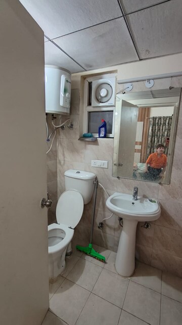 Attached Bathroom in 3 BHK Apartment at Gaur Yamuna City 16th Park View, Sector 19 Yamuna Expressway – for Rent