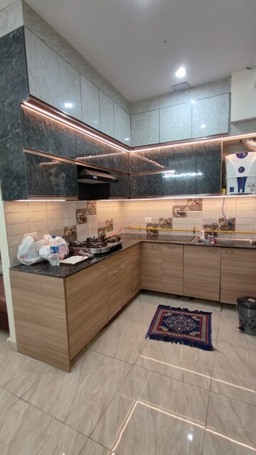 Kitchen in 3 BHK Apartment at Gaur Yamuna City 16th Park View, Sector 19 Yamuna Expressway – for Rent