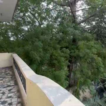Balcony in 1.5 BHK Builder Floor at Sarvodaya Enclave – for Rent