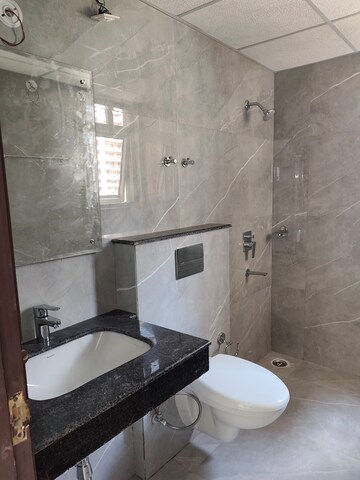 Bathroom in 3 BHK Apartment at Omaxe Waterscapes, Gomti Nagar – for Rent