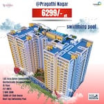 3 BHK + Pooja Room,Servant Room 1800 Sq.Ft. Apartment in Pragathi Green Woods