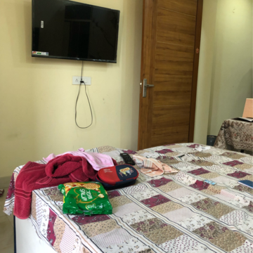 Bedroom in 2 BHK Apartment at Palm Residency Chhatarpur, Rajpur Khurd Extension – for Rent