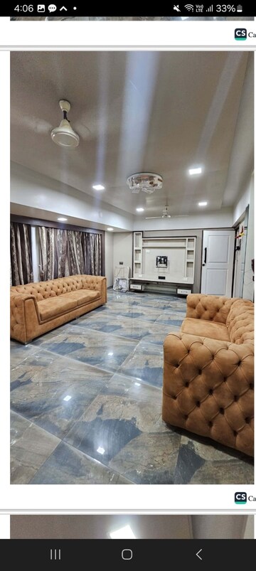 Living Room in 2 BHK Apartment at Kopar Khairane – for Rent