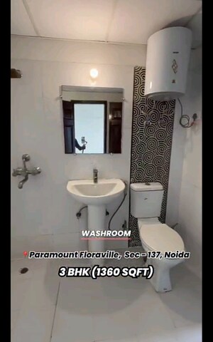 Bathroom in 3 BHK Apartment at Paramount Floraville, Sector 137 – for Sale