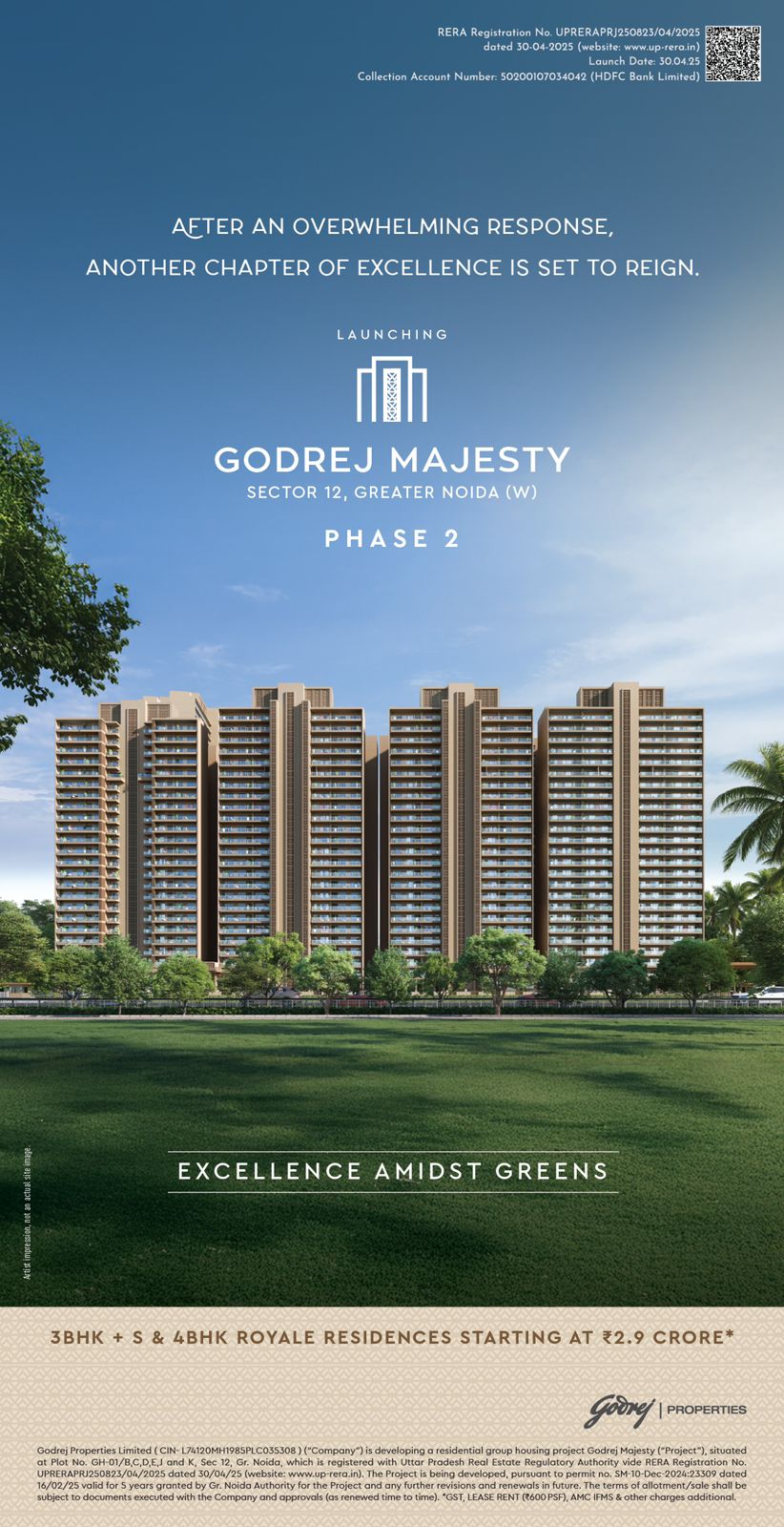 3 BHK + Servant Room 2368 Sq.Ft. Apartment in Godrej Majesty