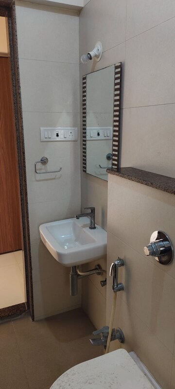 Bathroom in 2 BHK Apartment at MP Pandurangwadi Laxmi Niwas CHS, Goregaon East – for Rent