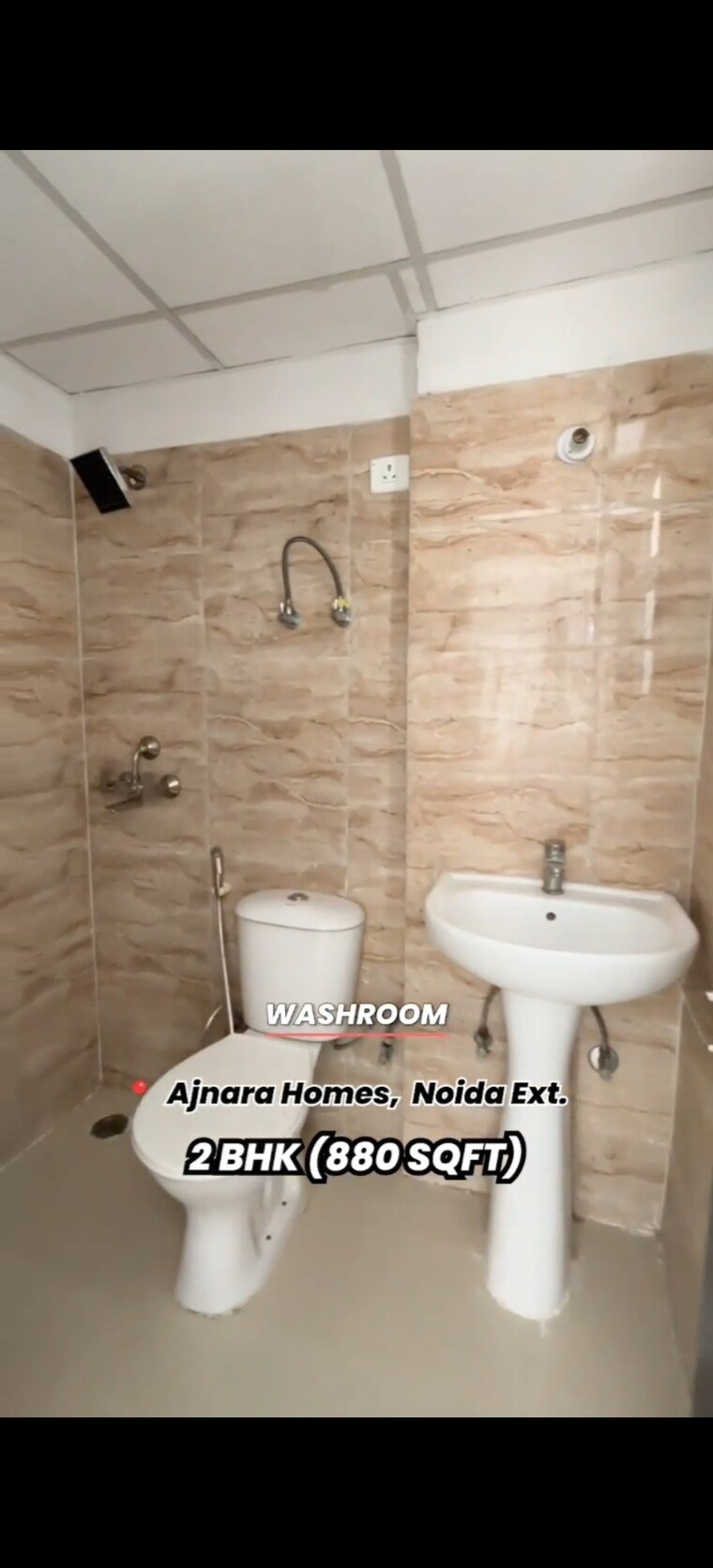 Bathroom, ajnara-homes 2 Bedroom 880 Sq.Ft. Apartment In Sector 16b Greater Noida Greater Noida 8967905