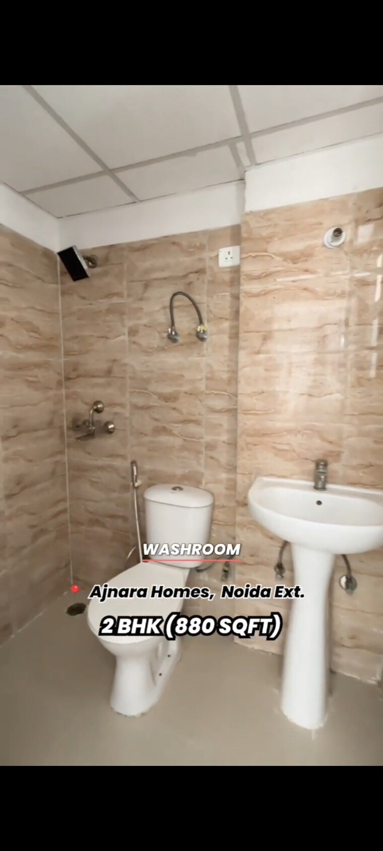 Bathroom, ajnara-homes 2 Bedroom 880 Sq.Ft. Apartment In Sector 16b Greater Noida Greater Noida 8968104