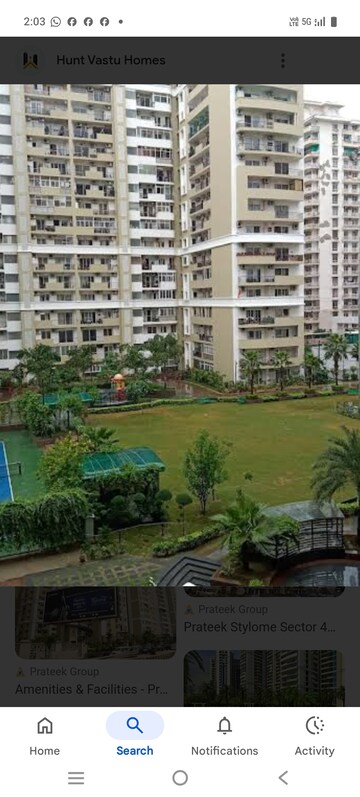 3 BHK Apartment – Exterior View View at Prateek Stylome, Sector 45 - for Rent