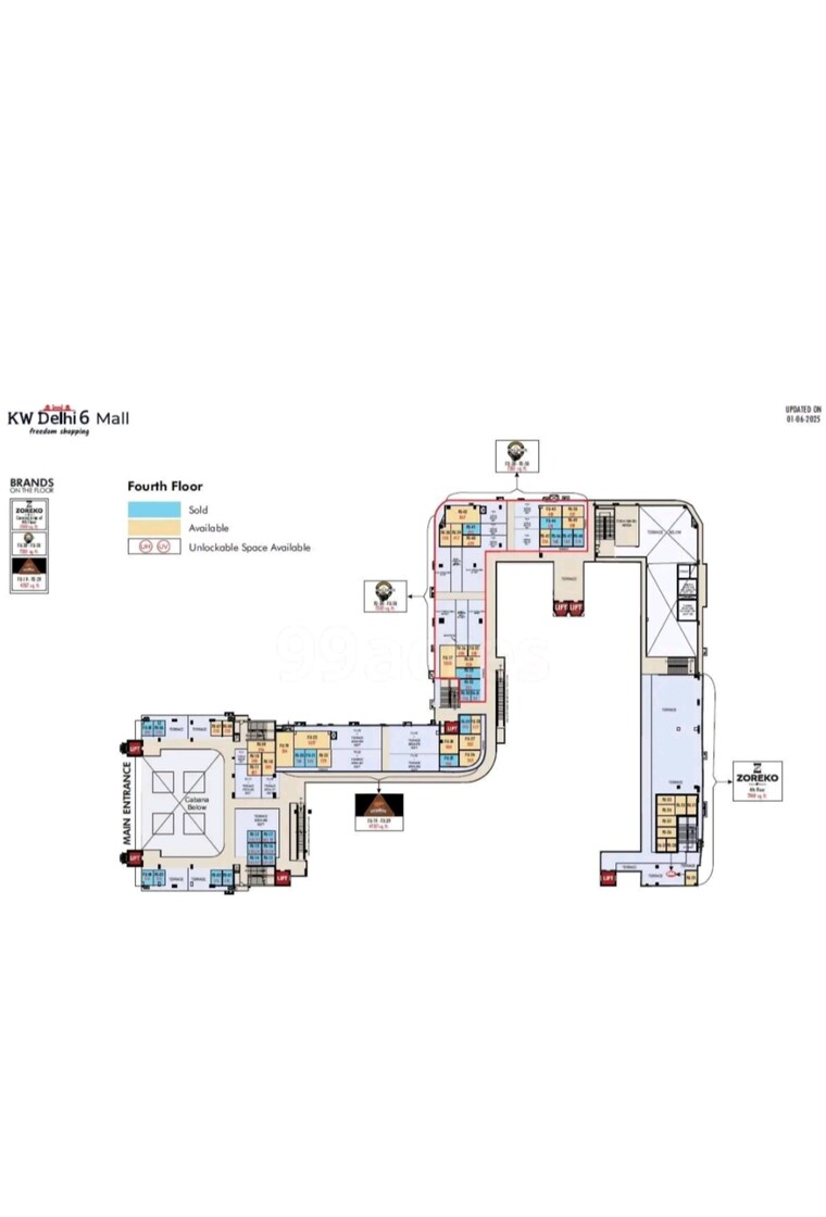 Floor Plan, kw-delhi-6 Commercial Office Space 100 Sq.Ft. In Raj Nagar Extension Ghaziabad 8968243