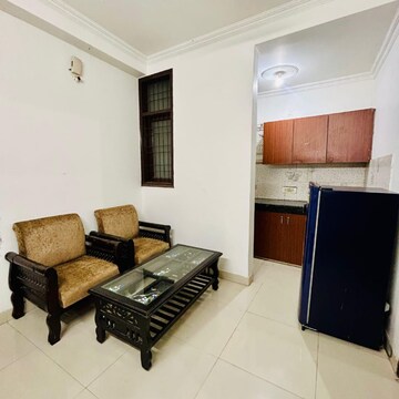 Living Room in 1 BHK Builder Floor at Risland Sky Mansion, Chattarpur – for Rent