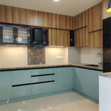 Kitchen in 3 BHK Builder Floor at Palm Residency Chhatarpur, Rajpur Khurd Extension – for Rent