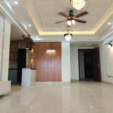 Living Room in 3 BHK Builder Floor at Palm Residency Chhatarpur, Rajpur Khurd Extension – for Rent