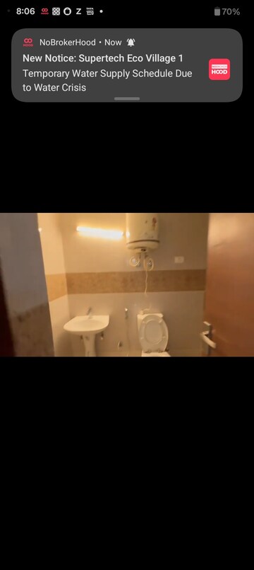 Bathroom in 3 BHK Apartment at Supertech Ecovillage I, Sector 1 Greater Noida – for Rent