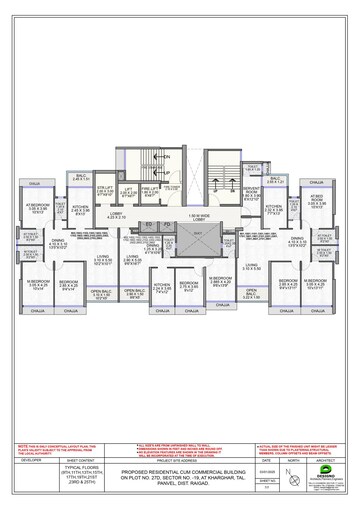 Floor Plan in 2 BHK Apartment at Punit Imperia, Kharghar Sector 19 – for Sale