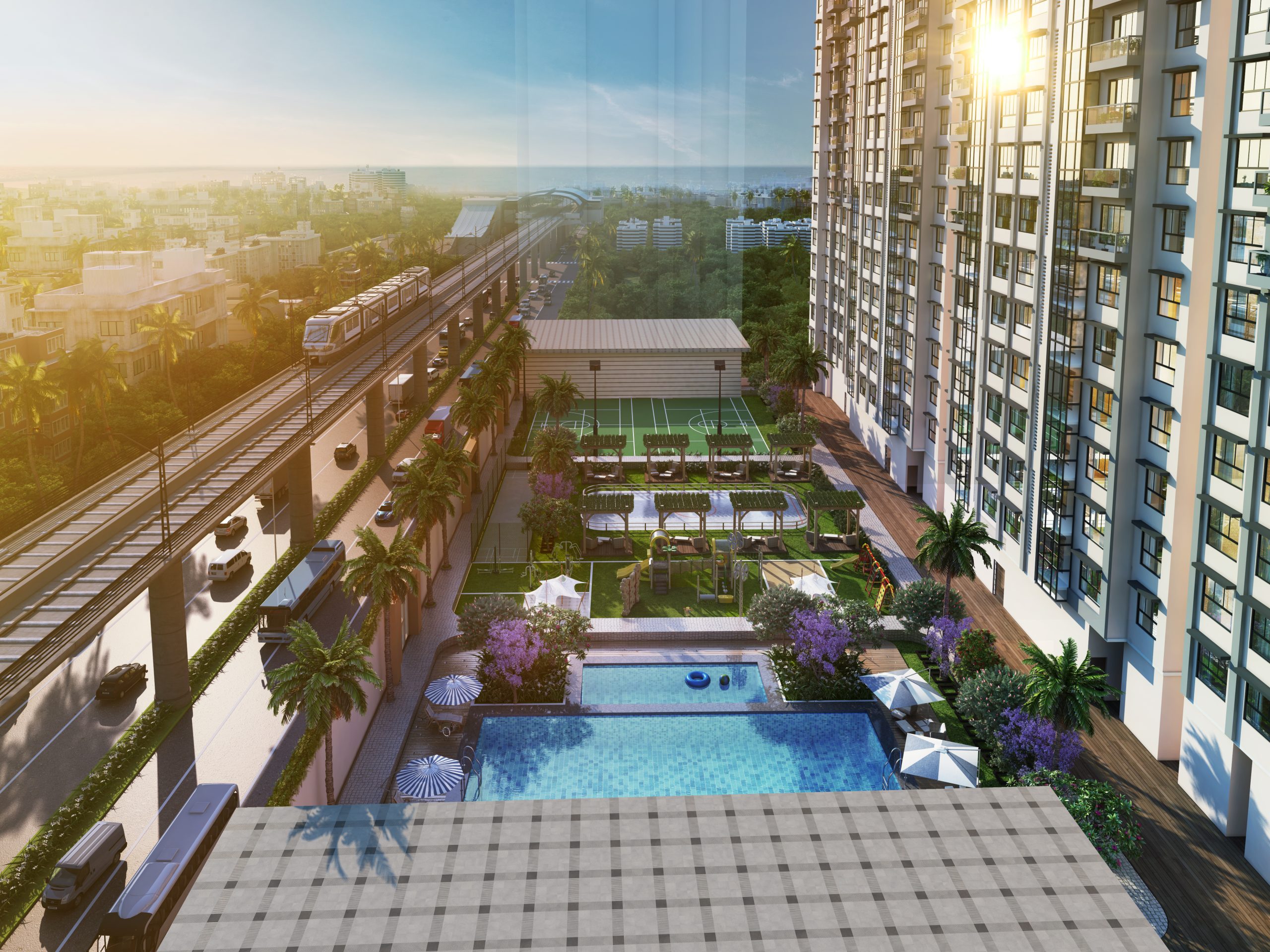 3 BHK + Pooja Room Apartment For Rent in Hubtown The Premiere