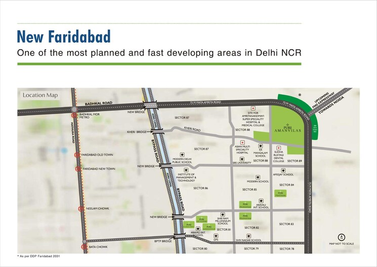 Map Location, puri-aman-vilas 3 Bedroom 1680 Sq.Ft. Apartment In Sector 89 Faridabad 8970313