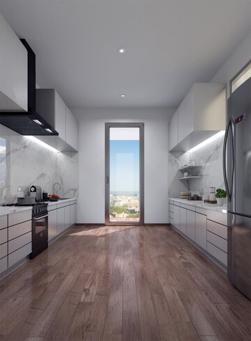 Kitchen in 3 BHK Apartment at Suraj The Palette, Dadar West – for Sale