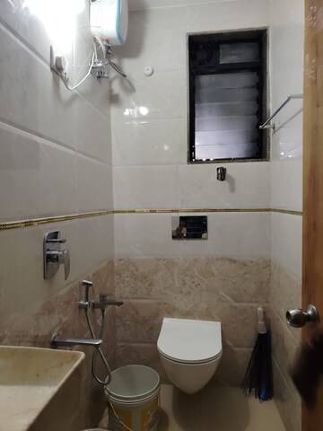 Bathroom in 3 BHK Apartment at Swarna CHS, Kharghar Sector 7 – for Rent