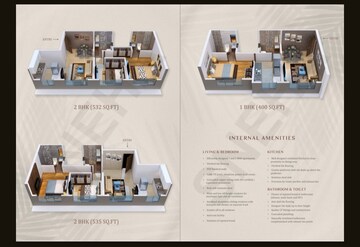 Floor Plan in 1 BHK Apartment at Borivali East – for Sale