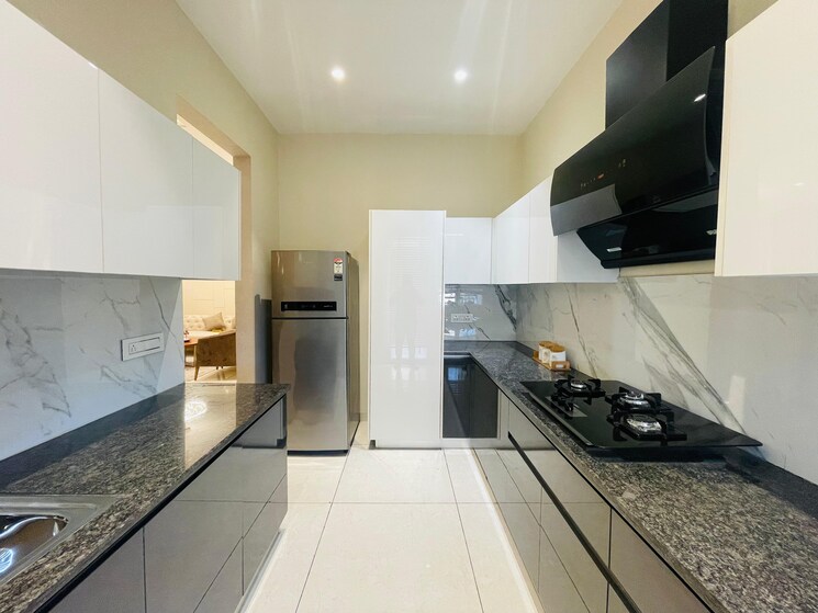 Kitchen, allwin-el-spazia 4 Bedroom 2200 Sq.Ft. Apartment In Sanauli Zirakpur 8971525