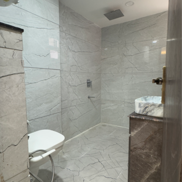 Bathroom in 3 BHK Builder Floor at Chattarpur – for Rent